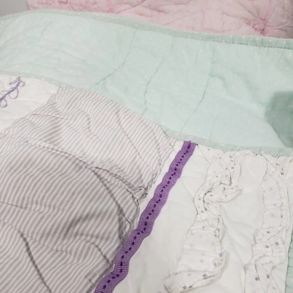 Pottery Barn Kids  cotton embroidered Full size quilt